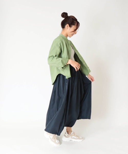 Jines(ジネス)の「ボーダードッキング・ドローコードワンピース(ワンピース・レディース・ブラック/グレー・38)」の21枚目の写真