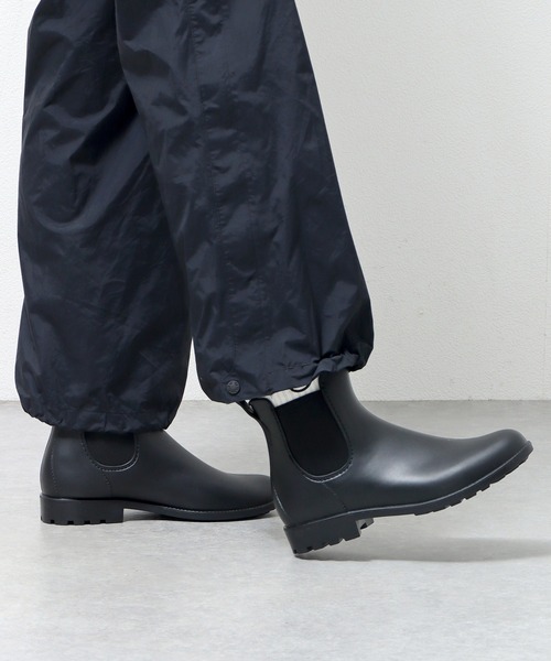 AAA+(サンエープラス)の「防水設計 サイドゴアレインブーツ(レインシューズ・メンズ・ダークブラウン/ブラック・LL/M/L)」の1枚目の写真