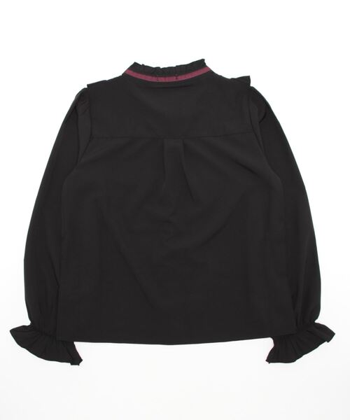 axes femme(アクシーズファム)の「薔薇刺繍ハイネックブラウス(シャツ/ブラウス・レディース・ブラック/キナリ/ピンク・LARGE/MEDIUM)」の4枚目の写真