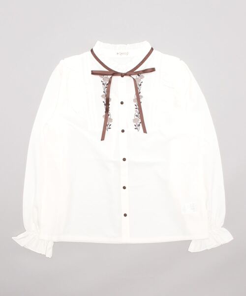 axes femme(アクシーズファム)の「薔薇刺繍ハイネックブラウス(シャツ/ブラウス・レディース・ブラック/キナリ/ピンク・LARGE/MEDIUM)」の6枚目の写真