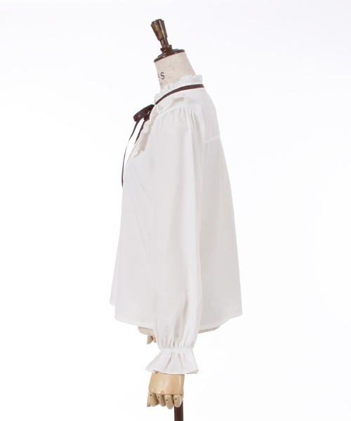 axes femme(アクシーズファム)の「薔薇刺繍ハイネックブラウス(シャツ/ブラウス・レディース・ブラック/キナリ/ピンク・LARGE/MEDIUM)」の9枚目の写真