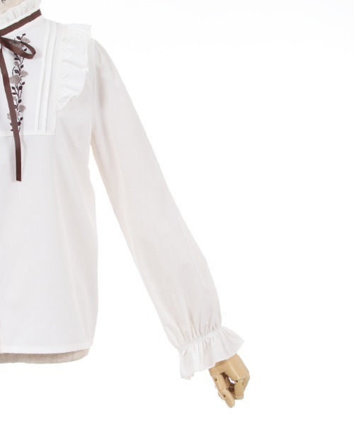 axes femme(アクシーズファム)の「薔薇刺繍ハイネックブラウス(シャツ/ブラウス・レディース・ブラック/キナリ/ピンク・LARGE/MEDIUM)」の17枚目の写真