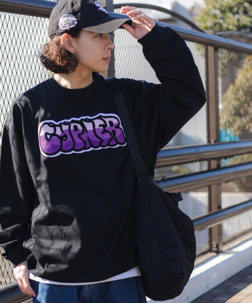 WEGO（ウィゴー）の「WEGO/ヘビーウエイト サガラグラフィックロンT（Tシャツ/カットソー・メンズ・グレー/ブラック/ホワイト/ブルー・LARGE/MEDIUM）」の2枚目の写真