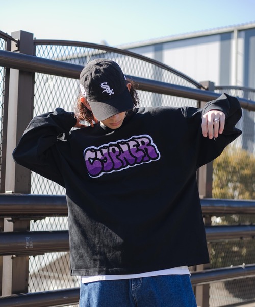 WEGO（ウィゴー）の「WEGO/ヘビーウエイト サガラグラフィックロンT（Tシャツ/カットソー・メンズ・グレー/ブラック/ホワイト/ブルー・LARGE/MEDIUM）」の13枚目の写真