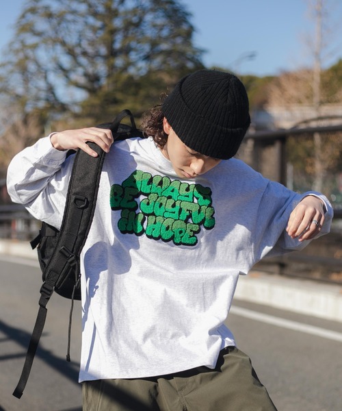 WEGO（ウィゴー）の「WEGO/ヘビーウエイト サガラグラフィックロンT（Tシャツ/カットソー・メンズ・グレー/ブラック/ホワイト/ブルー・LARGE/MEDIUM）」の6枚目の写真