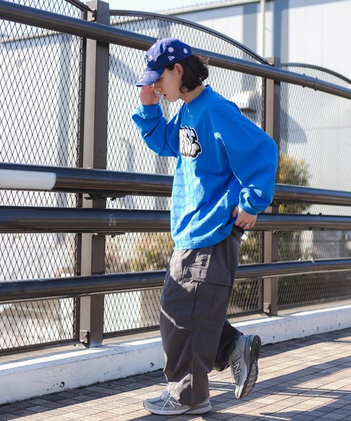 WEGO（ウィゴー）の「WEGO/ヘビーウエイト サガラグラフィックロンT（Tシャツ/カットソー・メンズ・グレー/ブラック/ホワイト/ブルー・LARGE/MEDIUM）」の7枚目の写真