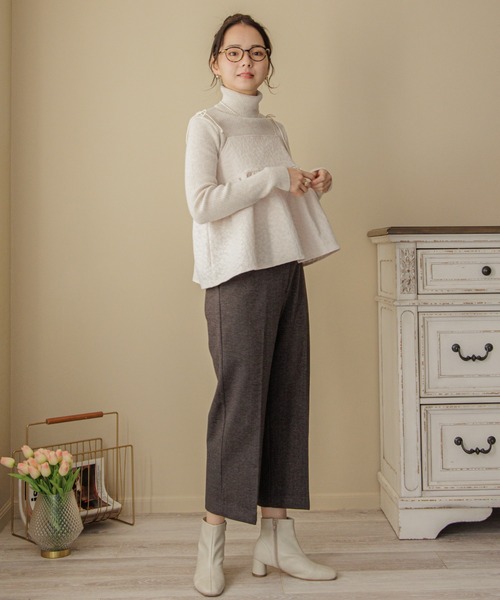 flower(フラワー)の「ウォーミースマートパンツ(その他パンツ・レディース・グレー/アイボリー・FREE)」の7枚目の写真