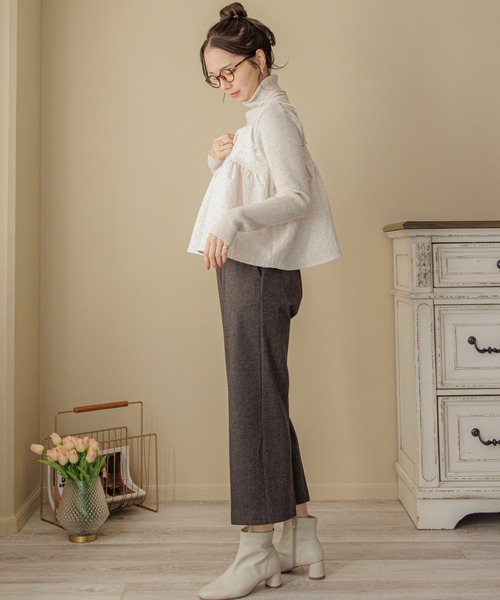 flower(フラワー)の「ウォーミースマートパンツ(その他パンツ・レディース・グレー/アイボリー・FREE)」の8枚目の写真