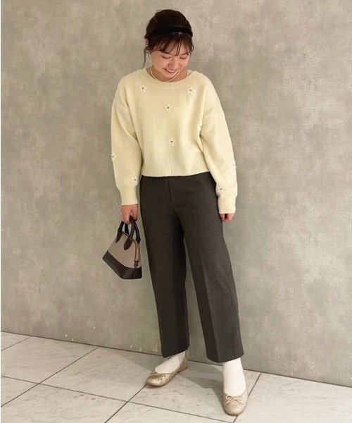 flower(フラワー)の「ウォーミースマートパンツ(その他パンツ・レディース・グレー/アイボリー・FREE)」の14枚目の写真