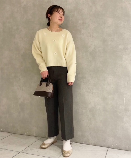 flower(フラワー)の「ウォーミースマートパンツ(その他パンツ・レディース・グレー/アイボリー・FREE)」の15枚目の写真