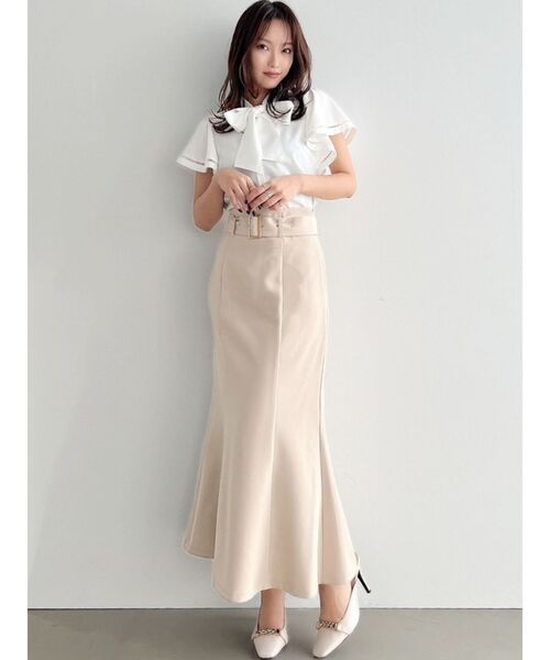 RESEXXY（リゼクシー）の「バックルマーメイドスカート【セットアップ着用可能】（スカート・レディース・ホワイト/ベージュ/その他1・FREE）」の7枚目の写真