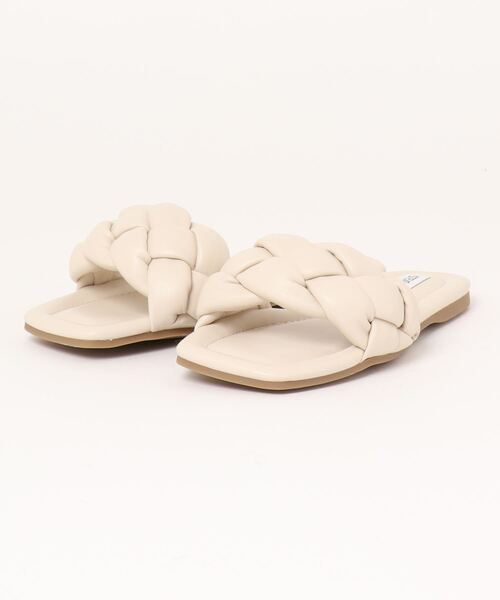 STEVE MADDEN（スティーブマデン）の「ソフトパフィーサンダル/STEVE MADDEN OPTICAL-RS（サンダル・レディース・ピンク/アイボリー/ブラック・22.5cm/23.0cm/23.5cm/24.0cm/24.5cm）」の3枚目の写真