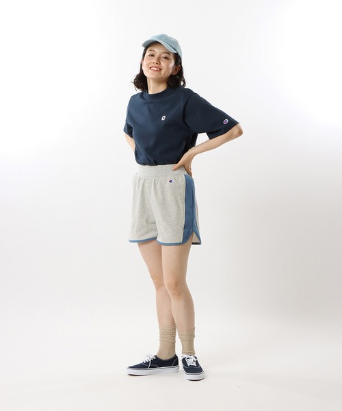 Champion(チャンピオン)の「【Champion/チャンピオン】レディース スウェットショーツ(スウェットパンツ・レディース・ヘザーグレー/グレイッシュブルー/ネイビー・MEDIUM/LARGE)」の6枚目の写真