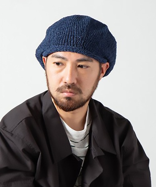 RACAL（ラカル）の「【Racal】Japanese paper Knit tam beret RL-22-1220（ハンチング/ベレー帽・メンズ・ブラック/ベージュ/ネイビー/グレー/イエロー/グリーン/オリーブ・FREE）」の6枚目の写真