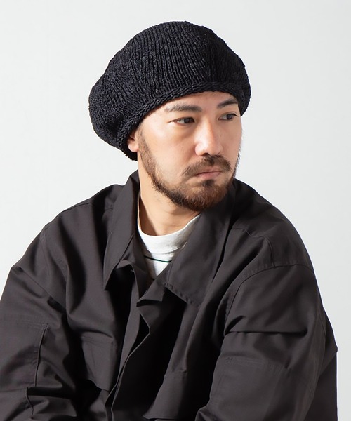 RACAL（ラカル）の「【Racal】Japanese paper Knit tam beret RL-22-1220（ハンチング/ベレー帽・メンズ・ブラック/ベージュ/ネイビー/グレー/イエロー/グリーン/オリーブ・FREE）」の20枚目の写真
