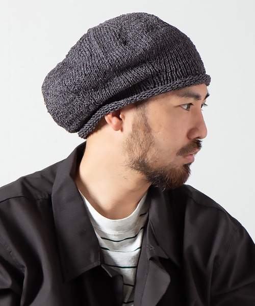 RACAL（ラカル）の「【Racal】Japanese paper Knit tam beret RL-22-1220（ハンチング/ベレー帽・メンズ・ブラック/ベージュ/ネイビー/グレー/イエロー/グリーン/オリーブ・FREE）」の9枚目の写真