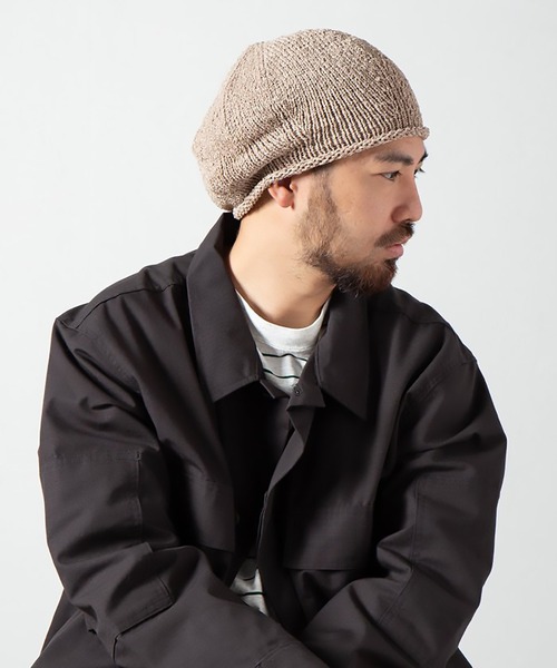 RACAL（ラカル）の「【Racal】Japanese paper Knit tam beret RL-22-1220（ハンチング/ベレー帽・メンズ・ブラック/ベージュ/ネイビー/グレー/イエロー/グリーン/オリーブ・FREE）」の8枚目の写真