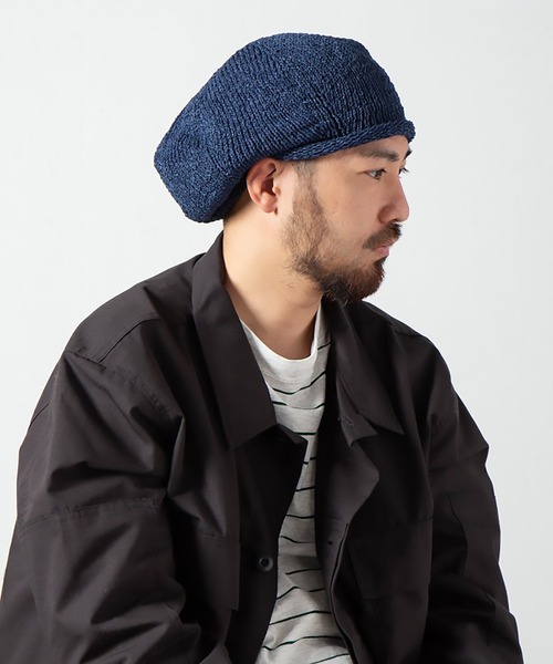 RACAL（ラカル）の「【Racal】Japanese paper Knit tam beret RL-22-1220（ハンチング/ベレー帽・メンズ・ブラック/ベージュ/ネイビー/グレー/イエロー/グリーン/オリーブ・FREE）」の14枚目の写真