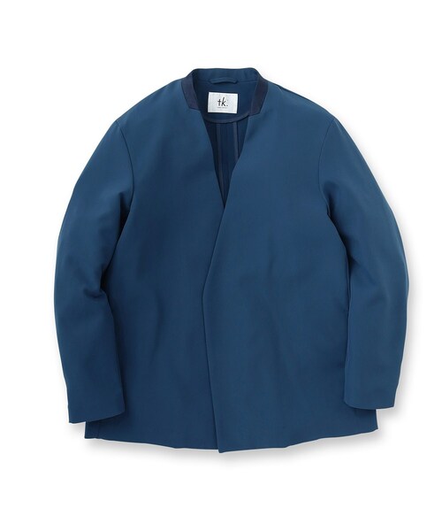 tk.TAKEO KIKUCHI(ティーケータケオキクチ)の「◆360度ストレッチ ノーカラージャケット(ノーカラージャケット・メンズ・モスグリーン/ブラック/ブルー/ブラウン系その他・02/01/03)」の5枚目の写真