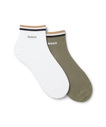 BOSS（ボス）の「2パック コットンブレンド シグネチャーストライプ ショートソックス（ソックス/靴下）」