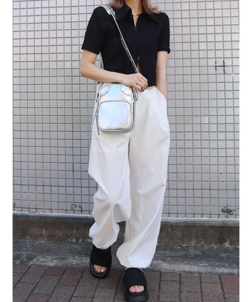 EMODA（エモダ）の「ナイロンタックパンツ（その他パンツ・レディース・ホワイト/ブラック/パープル・FREE）」の22枚目の写真