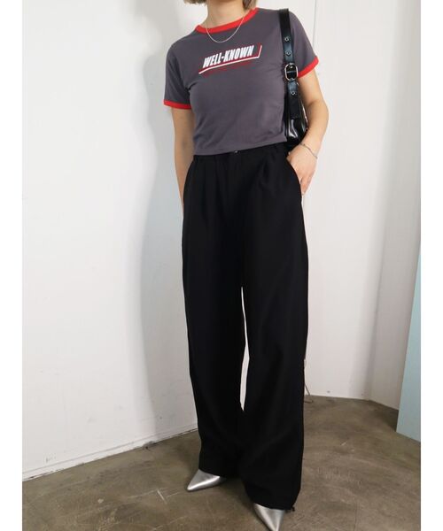 EMODA（エモダ）の「ナイロンタックパンツ（その他パンツ・レディース・ホワイト/ブラック/パープル・FREE）」の13枚目の写真