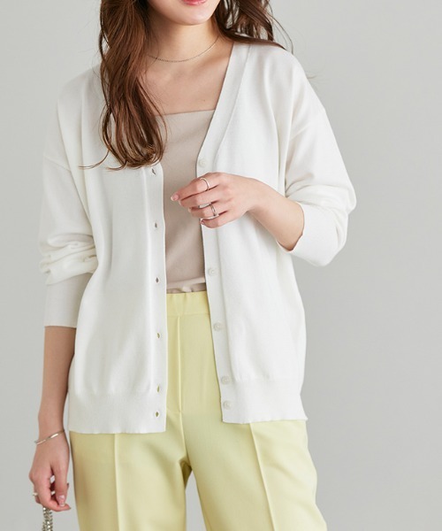 Pierrot（ピエロ）の「ニットカーディガン（カーディガン/ボレロ・レディース・ブラック/オフホワイト/グリーン/グレー/ブルーグリーン/ブラウン/ブルー・M/L）」の19枚目の写真