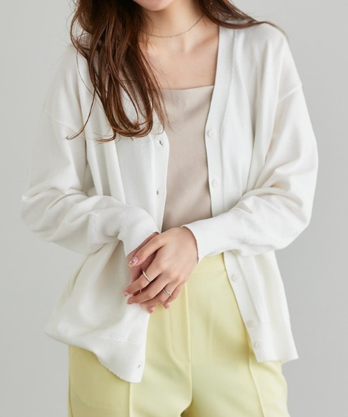 Pierrot（ピエロ）の「ニットカーディガン（カーディガン/ボレロ・レディース・ブラック/オフホワイト/グリーン/グレー/ブルーグリーン/ブラウン/ブルー・M/L）」の20枚目の写真