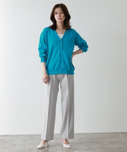 Pierrot（ピエロ）の「ニットカーディガン（カーディガン/ボレロ・レディース・ブラック/オフホワイト/グリーン/グレー/ブルーグリーン/ブラウン/ブルー・M/L）」の22枚目の写真