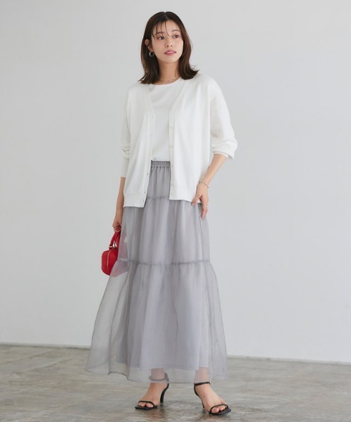 Pierrot（ピエロ）の「ニットカーディガン（カーディガン/ボレロ・レディース・ブラック/オフホワイト/グリーン/グレー/ブルーグリーン/ブラウン/ブルー・M/L）」の15枚目の写真