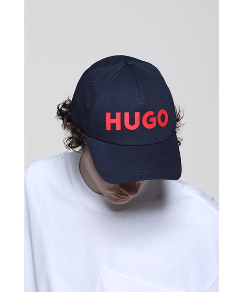 HUGO(ヒューゴ)の「HUGOコントラストロゴ キャップ(キャップ・メンズ・ダークブルー・ONESIZE)」の4枚目の写真