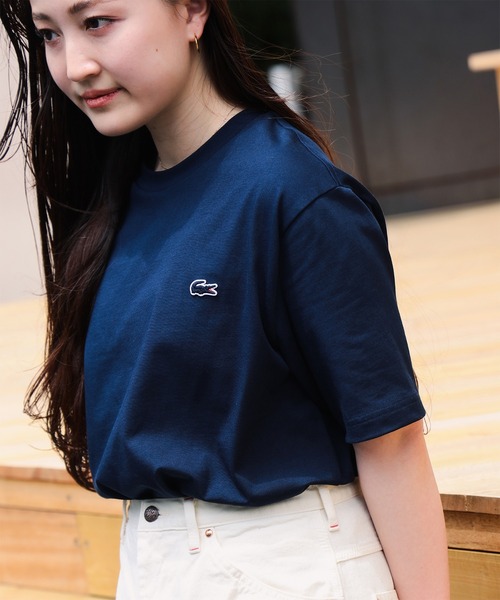 LACOSTE(ラコステ)の「LACOSTE / クルーネック Tシャツ(Tシャツ/カットソー・メンズ・ホワイト/ネイビー/オフホワイト/ブラック・5/2/4/3)」の4枚目の写真