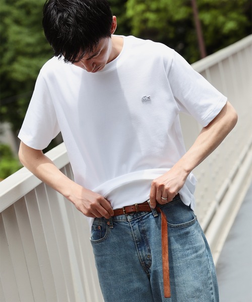 LACOSTE(ラコステ)の「LACOSTE / クルーネック Tシャツ(Tシャツ/カットソー・メンズ・ホワイト/ネイビー/オフホワイト/ブラック・5/2/4/3)」の11枚目の写真
