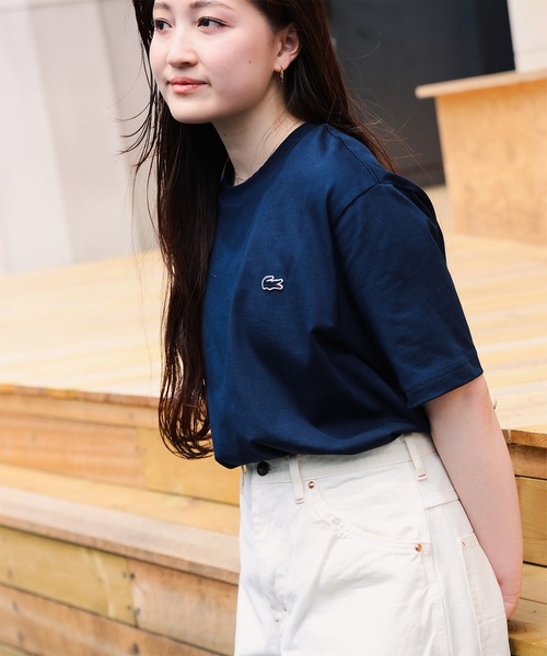LACOSTE(ラコステ)の「LACOSTE / クルーネック Tシャツ(Tシャツ/カットソー・メンズ・ホワイト/ネイビー/オフホワイト/ブラック・5/2/4/3)」の15枚目の写真