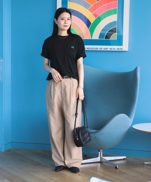 LACOSTE(ラコステ)の「LACOSTE / クルーネック Tシャツ(Tシャツ/カットソー・メンズ・ホワイト/ネイビー/オフホワイト/ブラック・5/2/4/3)」の19枚目の写真