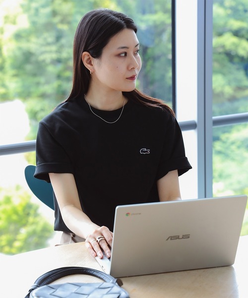 LACOSTE(ラコステ)の「LACOSTE / クルーネック Tシャツ(Tシャツ/カットソー・メンズ・ホワイト/ネイビー/オフホワイト/ブラック・5/2/4/3)」の21枚目の写真