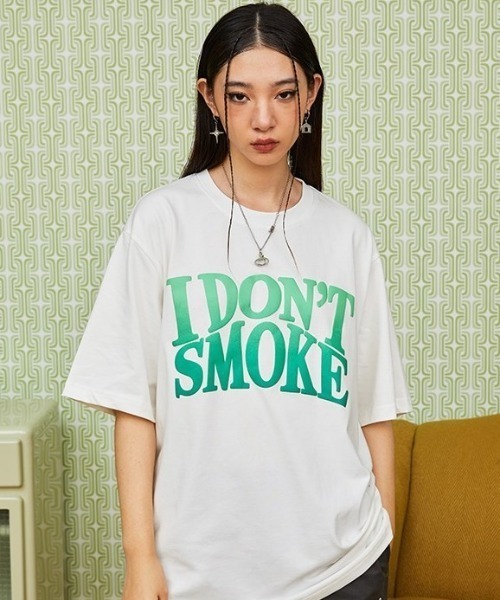 A'GEM/9 × .kom『DONSMOKE/ドンスモーク』スローガン 半袖 カットソー