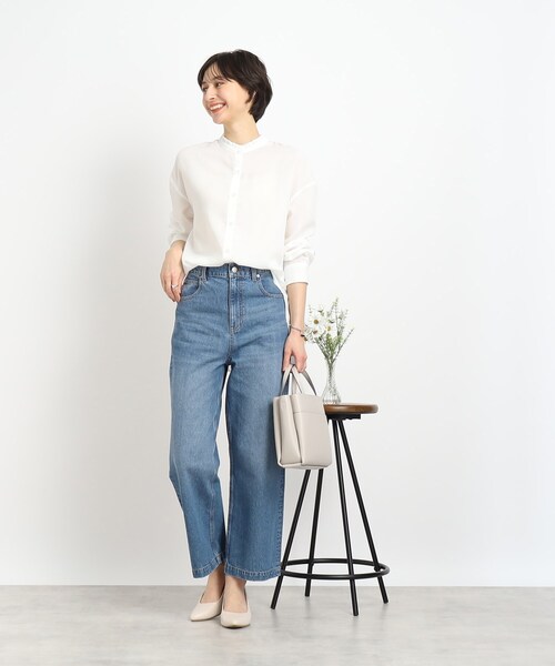 DRESKIP（ドレスキップ）の「◆【優しい風合いの上品さ】スタンドプチフリル ブラウス（シャツ/ブラウス・レディース・ライトグリーン/オフホワイト/ベージュ/ブラック・00）」の22枚目の写真