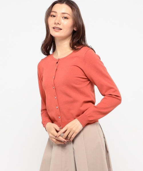 MISCH MASCH(ミッシュマッシュ)の「接触冷感ベーシックビジューカーディガン(カーディガン/ボレロ・レディース・ベージュ/ブラウン/レッド/グリーン/ピンク/オレンジ/ブルー/ライトブルー/ブラック/ホワイト・MEDIUM)」の10枚目の写真