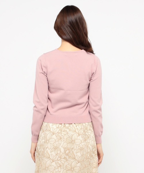 MISCH MASCH(ミッシュマッシュ)の「接触冷感ベーシックビジューカーディガン(カーディガン/ボレロ・レディース・ベージュ/ブラウン/レッド/グリーン/ピンク/オレンジ/ブルー/ライトブルー/ブラック/ホワイト・MEDIUM)」の13枚目の写真