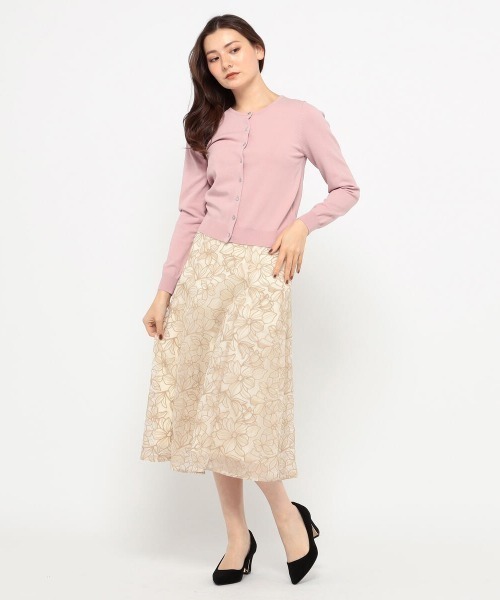 MISCH MASCH(ミッシュマッシュ)の「接触冷感ベーシックビジューカーディガン(カーディガン/ボレロ・レディース・ベージュ/ブラウン/レッド/グリーン/ピンク/オレンジ/ブルー/ライトブルー/ブラック/ホワイト・MEDIUM)」の11枚目の写真