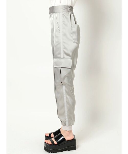 MURUA（ムルーア）の「リブジョガーパンツ（スウェットパンツ・レディース・ブラック/グレー・1/2）」の15枚目の写真