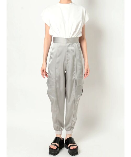 MURUA（ムルーア）の「リブジョガーパンツ（スウェットパンツ・レディース・ブラック/グレー・1/2）」の21枚目の写真