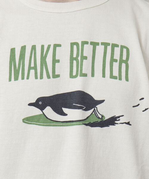 BARNS OUTFITTERS(バーンズアウトフィッターズ)の「【BARNS OUTFITTERS/バーンズ】別注吊り編みTシャツ MAKE BETTER(Tシャツ/カットソー・メンズ・グレイッシュブルー/グリーン/ホワイト/キナリ・S/M/L/XL)」の17枚目の写真