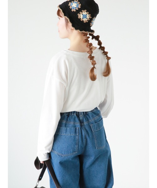 ehka sopo（エヘカソポ）の「ロゴプリントロンT（Tシャツ/カットソー・レディース・チャコール/キナリ/オフホワイト・ﾌﾘ-）」の7枚目の写真