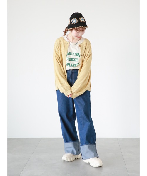 ehka sopo（エヘカソポ）の「ロゴプリントロンT（Tシャツ/カットソー・レディース・チャコール/キナリ/オフホワイト・ﾌﾘ-）」の9枚目の写真