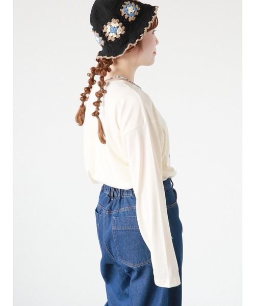 ehka sopo（エヘカソポ）の「ロゴプリントロンT（Tシャツ/カットソー・レディース・チャコール/キナリ/オフホワイト・ﾌﾘ-）」の16枚目の写真