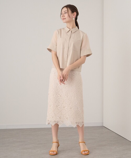 ANAYI（アナイ）の「タイプライターシアーシャツブラウス（シャツ/ブラウス・レディース・ベージュ/ブラック/ホワイト・38）」の11枚目の写真