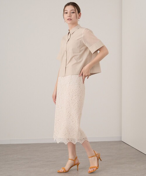 ANAYI（アナイ）の「タイプライターシアーシャツブラウス（シャツ/ブラウス・レディース・ベージュ/ブラック/ホワイト・38）」の12枚目の写真