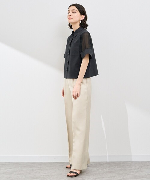 ANAYI（アナイ）の「タイプライターシアーシャツブラウス（シャツ/ブラウス・レディース・ベージュ/ブラック/ホワイト・38）」の17枚目の写真